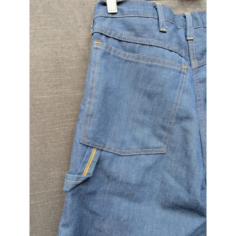 Vintage Big Smith Mens Carpenter Jeans Quilt Lined Straight Leg Men's Size 30x35